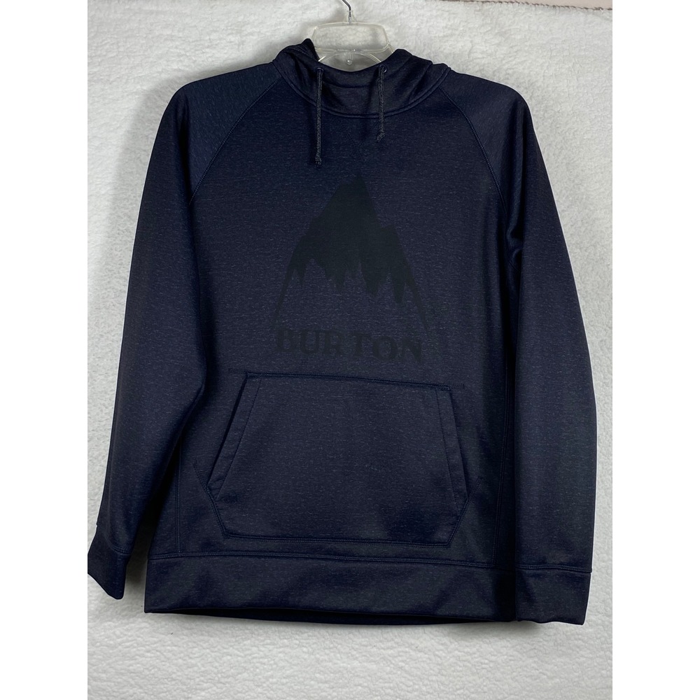 Burton Crown Bonded Pullover Hoodie Mens Med Navy Heather 108911 Mountain Logo